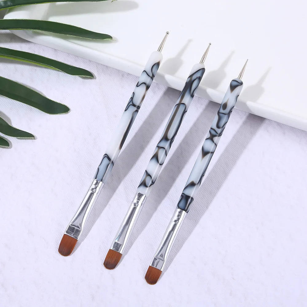 3PCS Dual-Ended French Gel Nail Art Brush with Dotting Pen Professional Manicure Tool for Cuticle Cleanup Detailed Designs
3PCS Dual-Ended French Gel Nail Art Brush with Dotting Pen Professional Manicure Tool for Cuticle Cleanup Detailed Designs