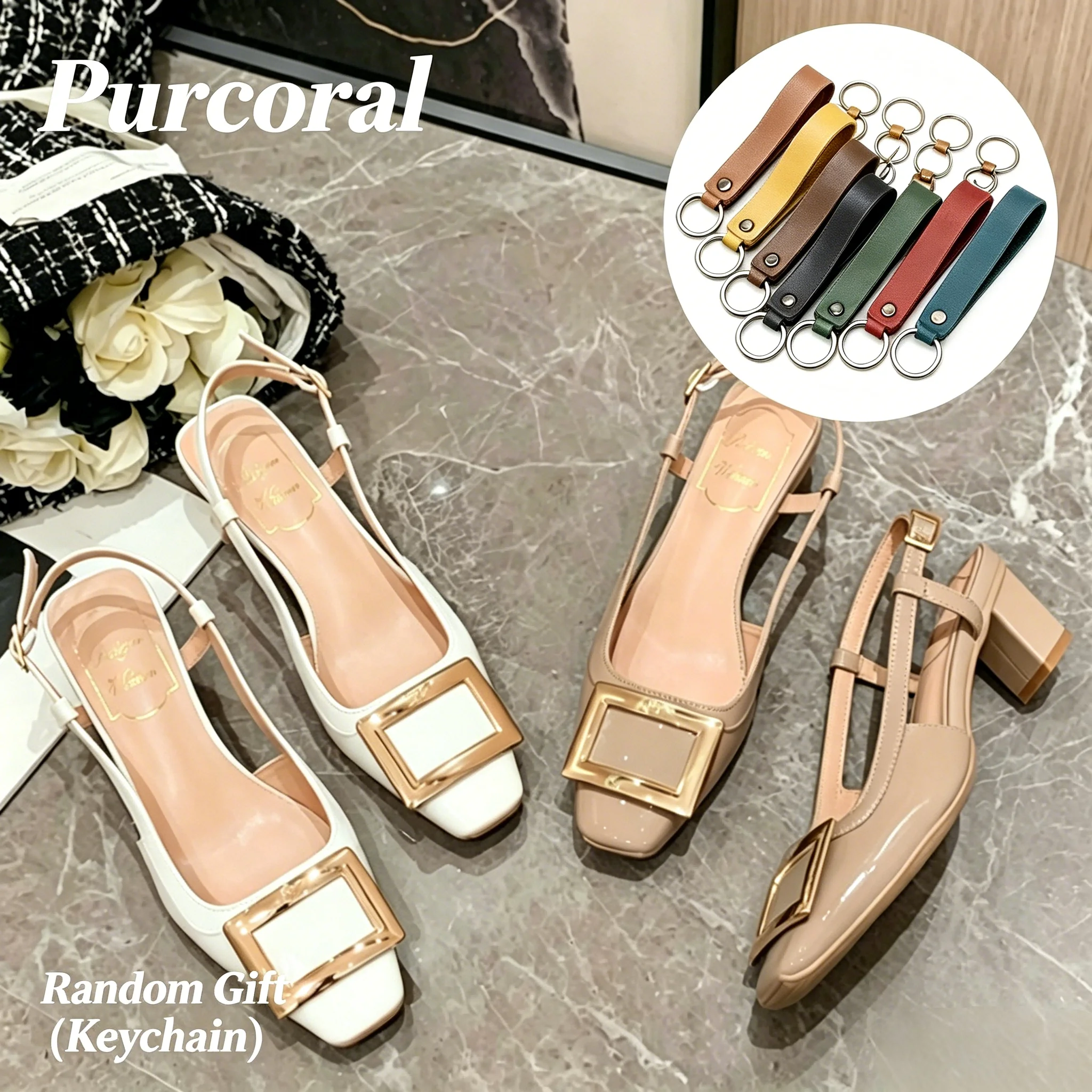 Purcoral 2026 New Lacquer Leather Sandals Low Heel Coarse Matching Shoes Summer 2026 New Item Women's Shoes Open Buckle Toe Cap
Purcoral 2026 New Lacquer Leather Sandals Low Heel Coarse Matching Shoes Summer 2026 New Item Women's Shoes Open Buckle Toe Cap