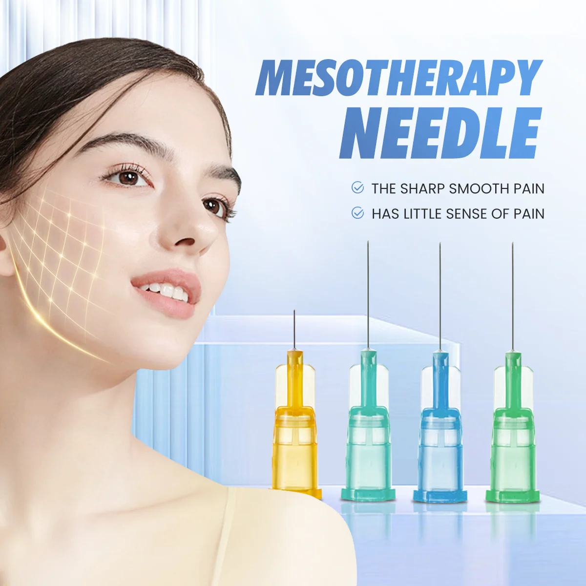 High Quality Medical Grade Sterile Meso Needles 30g 4mm Stainless Steel Beauty Disposable Needle Less Pain Sensation
High Quality Medical Grade Sterile Meso Needles 30g 4mm Stainless Steel Beauty Disposable Needle Less Pain Sensation