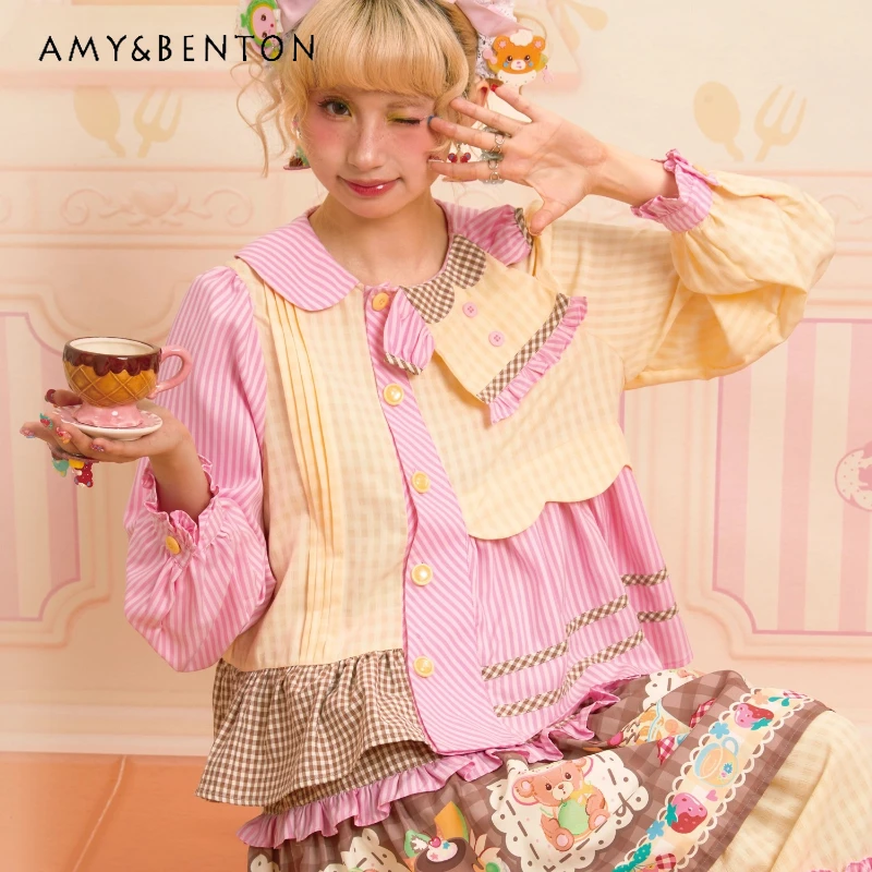 2025 Autumn New Pink Yellow splicing Cute Sweet Long Sleeve Women's Shirt Original Design Personality Creative Shirts Ladies
2025 Autumn New Pink Yellow splicing Cute Sweet Long Sleeve Women's Shirt Original Design Personality Creative Shirts Ladies