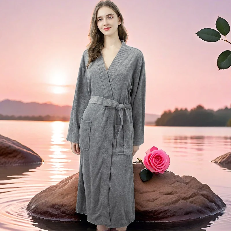 Bathrobe 100% Cotton Cut Velvet Towel Material Thickening Increase Hotel Yukata Men'S Winter Pyjamas Beauty Salon Nightgown
Bathrobe 100% Cotton Cut Velvet Towel Material Thickening Increase Hotel Yukata Men'S Winter Pyjamas Beauty Salon Nightgown