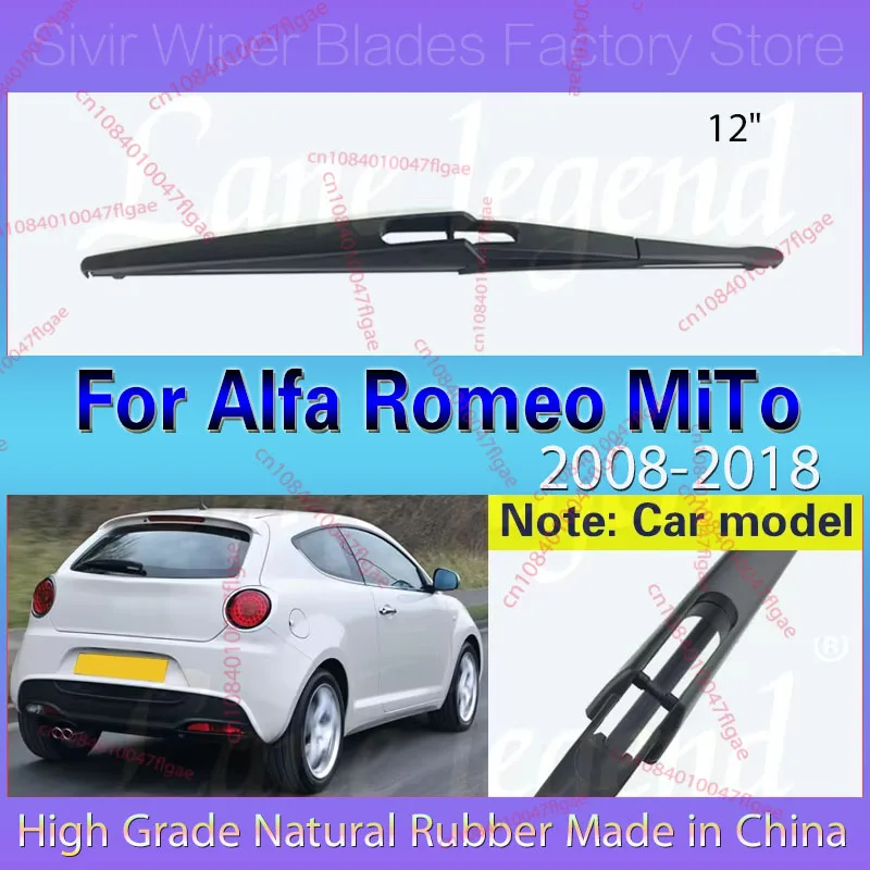 Wiper 12" Rear Wiper Blade For Alfa Romeo MiTo 2008-2018 2009 2010 2011 2012 2013 2014 2015 Windshield Windscreen Rear Window
Wiper 12" Rear Wiper Blade For Alfa Romeo MiTo 2008-2018 2009 2010 2011 2012 2013 2014 2015 Windshield Windscreen Rear Window