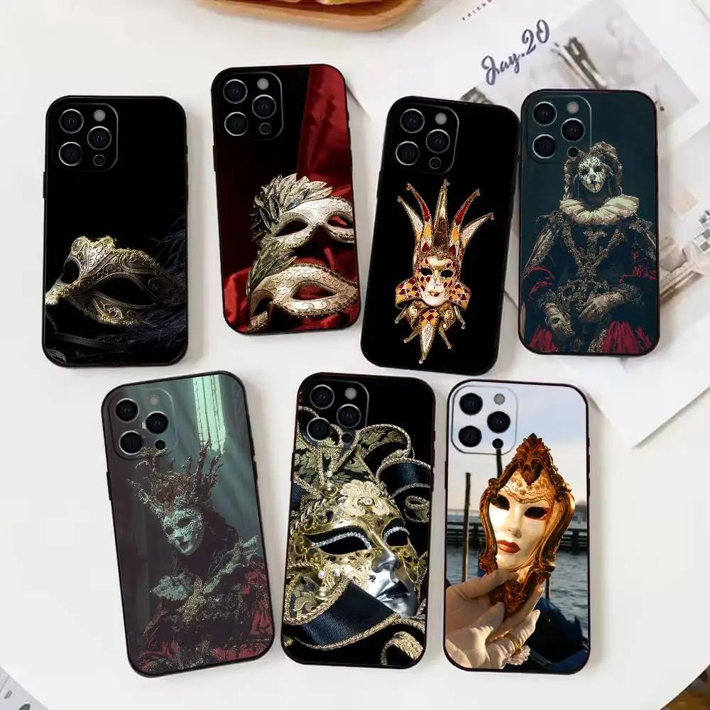 Venetian Masquerade Phone Case For iPhone 17,16,15,14,13,12,11 Plus,Pro Max,XS,Soft Silicone Black Cover
Venetian Masquerade Phone Case For iPhone 17,16,15,14,13,12,11 Plus,Pro Max,XS,Soft Silicone Black Cover