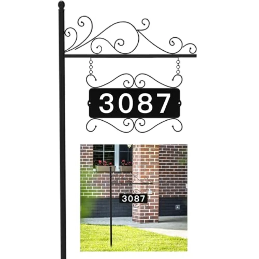 Metal Address Sign, Home Address Plaque, Address Post Sign Double-Sided, Street House Numbers for House Home Street Garden Yard
Metal Address Sign, Home Address Plaque, Address Post Sign Double-Sided, Street House Numbers for House Home Street Garden Yard