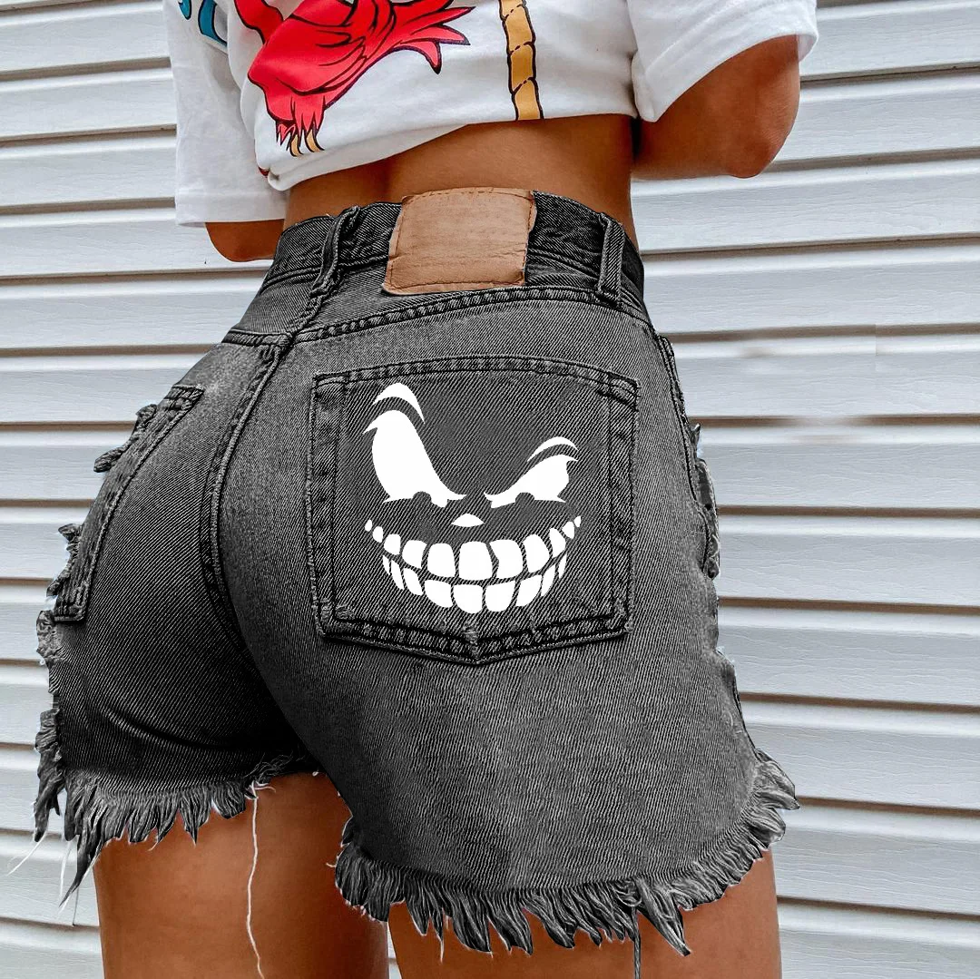2026 New Skull Print Tassel Denim Shorts Women's Bohemian Style European Fashion Jean Short Pants Summer Casual High Waist
2026 New Skull Print Tassel Denim Shorts Women's Bohemian Style European Fashion Jean Short Pants Summer Casual High Waist