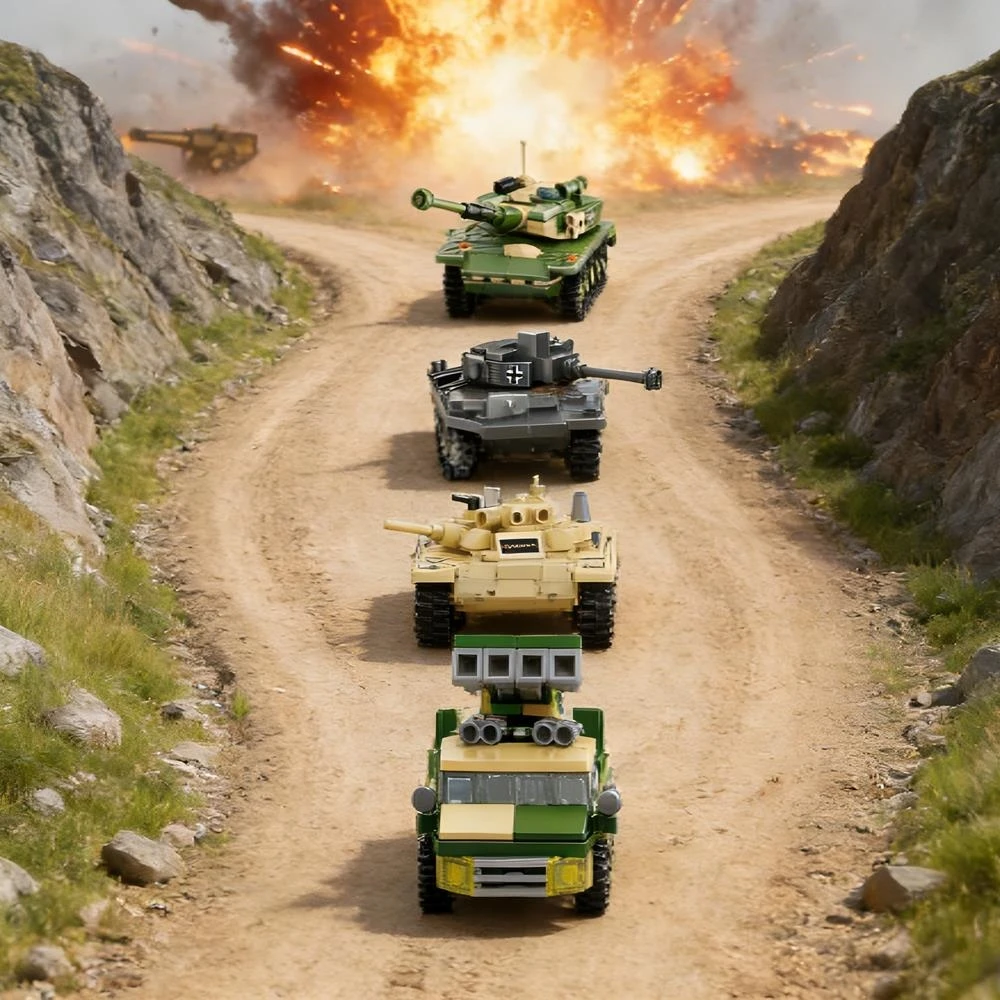 Children's Military Series Building Blocks Set: Tank Loader and Tank Truck Assembly Model Toys-Perfect as a Boy's Holiday Gift
Children's Military Series Building Blocks Set: Tank Loader and Tank Truck Assembly Model Toys-Perfect as a Boy's Holiday Gift