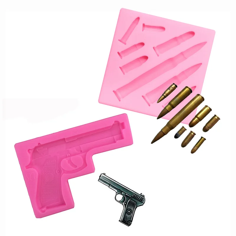 1pcs Pistol Shape Silicone Mold DIY Resin Bullet Fondant Cake Baking Decoration 3D Chocolate Moulds Candy Soap Candle Molds
1pcs Pistol Shape Silicone Mold DIY Resin Bullet Fondant Cake Baking Decoration 3D Chocolate Moulds Candy Soap Candle Molds