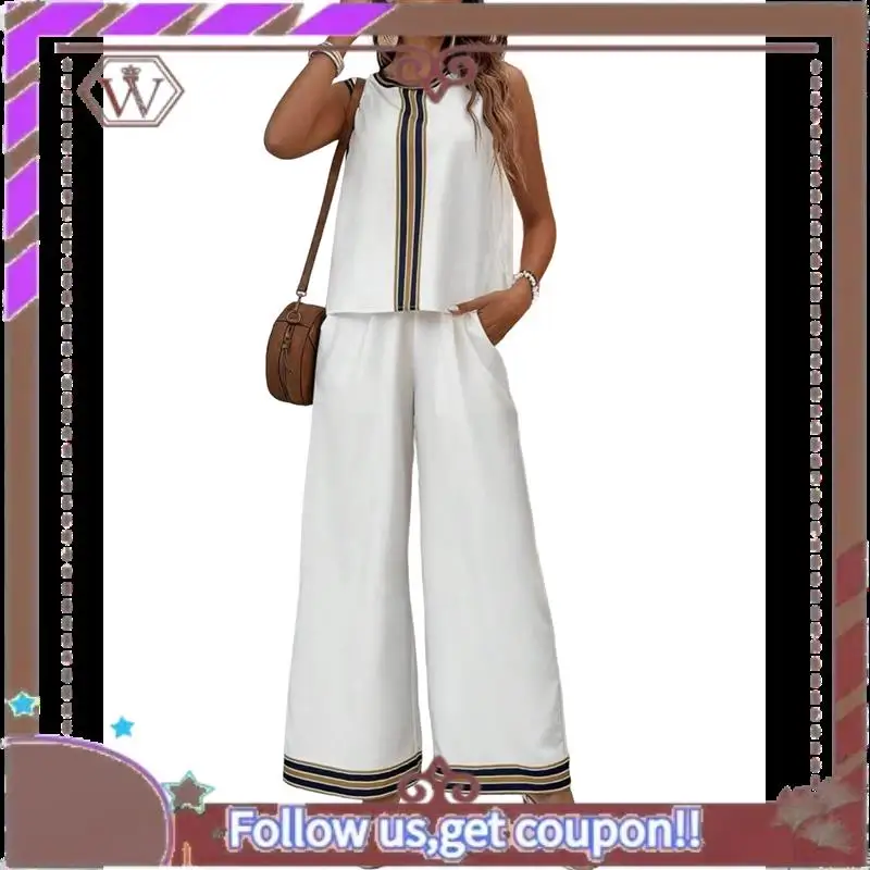 A95D-Женские комплекты из двух предметов, льняные комплекты, жилет без рукавов на пуговицах, широкие брюки, одинаковый комплект для отдыха
A95D-Женские комплекты из двух предметов, льняные комплекты, жилет без рукавов на пуговицах, широкие брюки, одинаковый комплект для отдыха