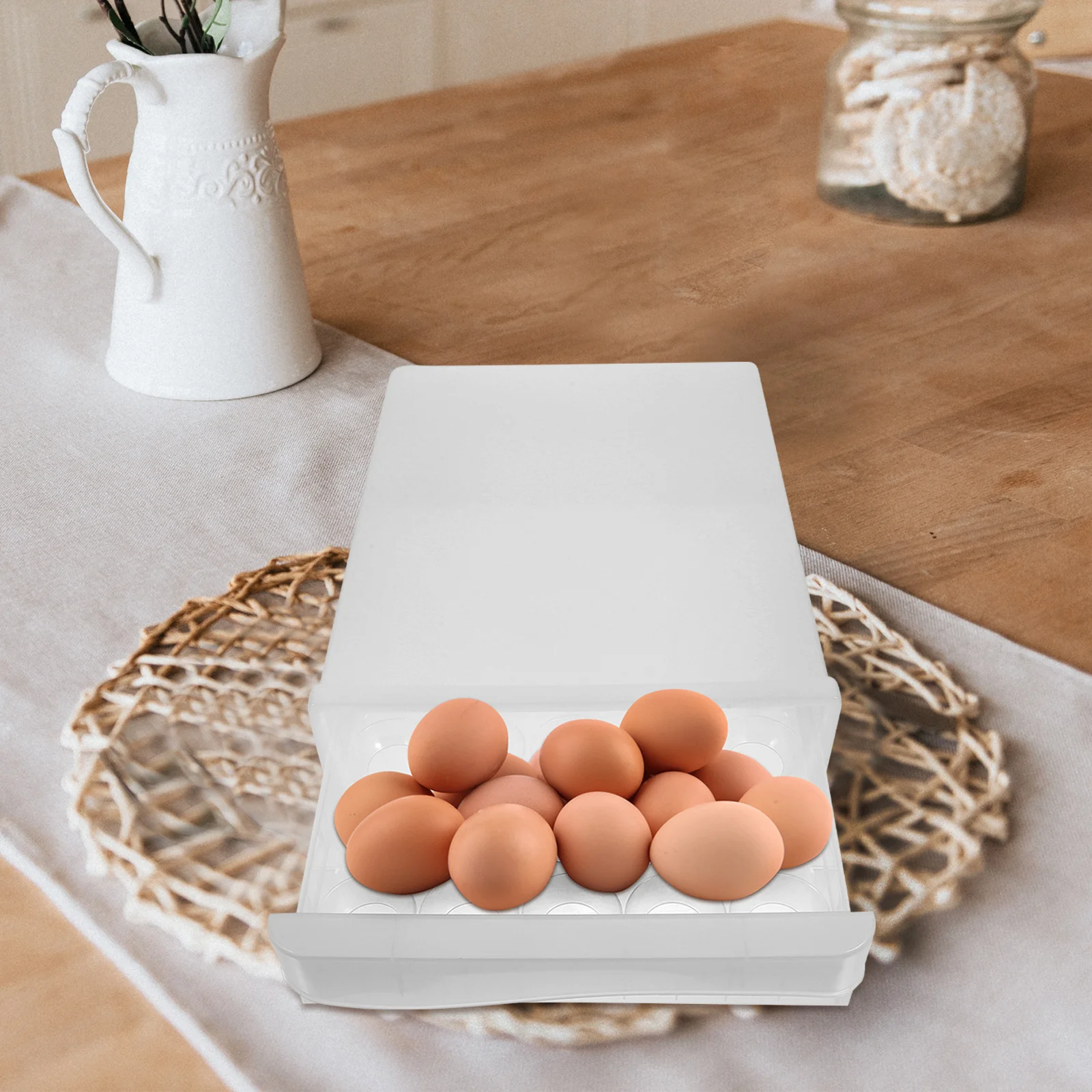 Durable Waterproof Egg Storage Drawer Box Transparent Visible Design Prevents Cracking Bumping for Home Refrigerator Organizer
Durable Waterproof Egg Storage Drawer Box Transparent Visible Design Prevents Cracking Bumping for Home Refrigerator Organizer