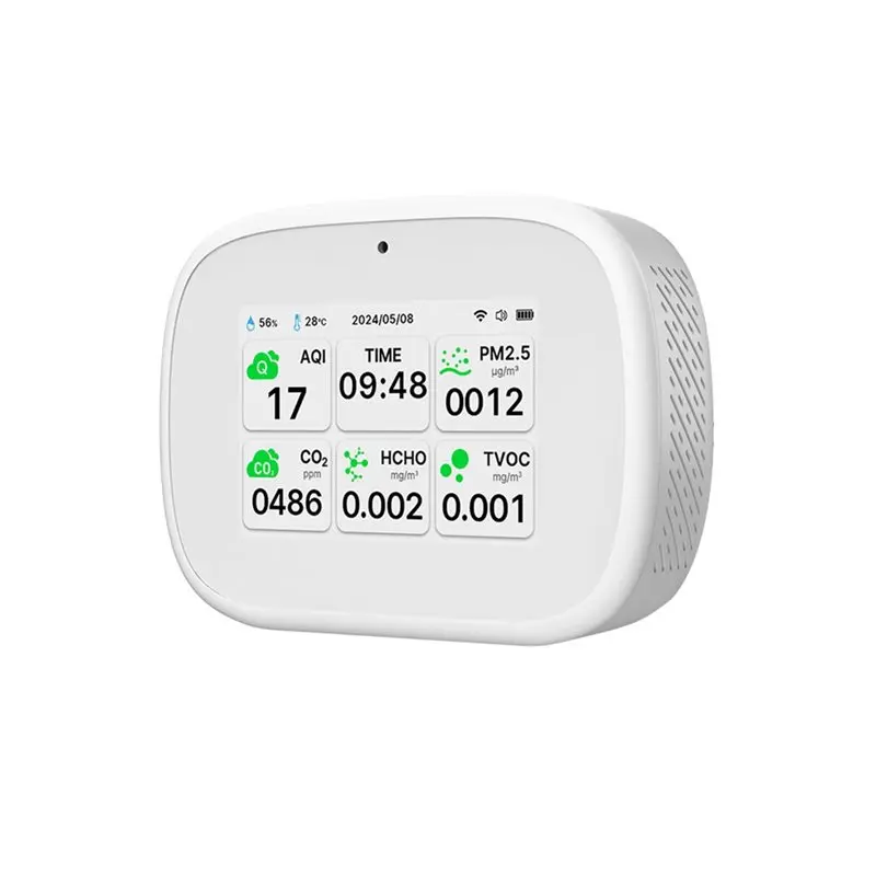 ABFU-Tuya Wifi 10-In-1 Air Quality Monitor Indoor Tester For AQI/CO TVOC/HCHO PM2.5/PM1.0 PM10/Temp Humidity/Time
ABFU-Tuya Wifi 10-In-1 Air Quality Monitor Indoor Tester For AQI/CO TVOC/HCHO PM2.5/PM1.0 PM10/Temp Humidity/Time
