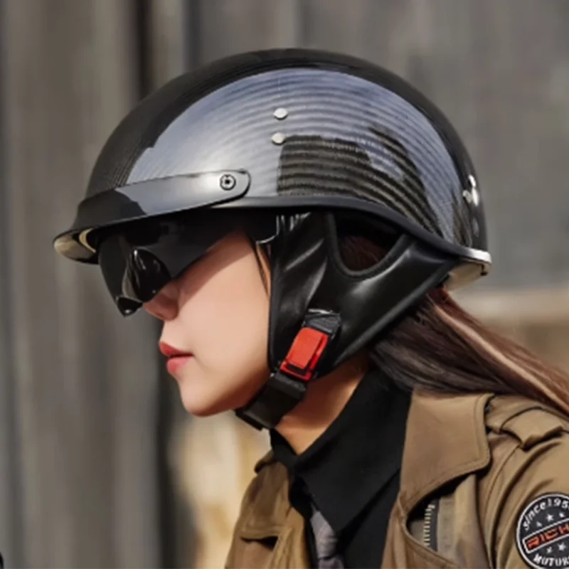 Retro Half Helmet, Men's Motorcycle, Carbon Fiber Ultra-Light Small Helmet Body, Pedal, Women's Safety Helmet, Suitable
Retro Half Helmet, Men's Motorcycle, Carbon Fiber Ultra-Light Small Helmet Body, Pedal, Women's Safety Helmet, Suitable