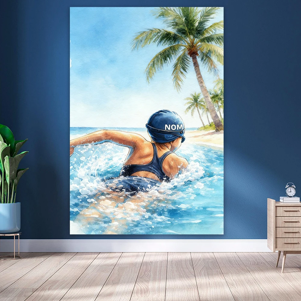 Personalized Swimming Poster with Name Prints Custom Swimmer Sport Poster for Woman Canvas Painting Bedroom Sports Gifts
Personalized Swimming Poster with Name Prints Custom Swimmer Sport Poster for Woman Canvas Painting Bedroom Sports Gifts