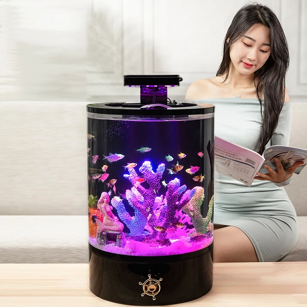 New Ecological Fish Tank Small Desktop Fish Tank Goldfish Tank Living Room Household Acrylic Cylindrical Aquarium
New Ecological Fish Tank Small Desktop Fish Tank Goldfish Tank Living Room Household Acrylic Cylindrical Aquarium