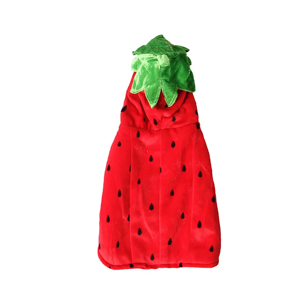Strawberry Pattern Pet Hoody Fleece Coat Short Sleeve Hoodie Design Comfortable for Dog Cat Pet Hoody 
Strawberry Pattern Pet Hoody Fleece Coat Short Sleeve Hoodie Design Comfortable for Dog Cat Pet Hoody