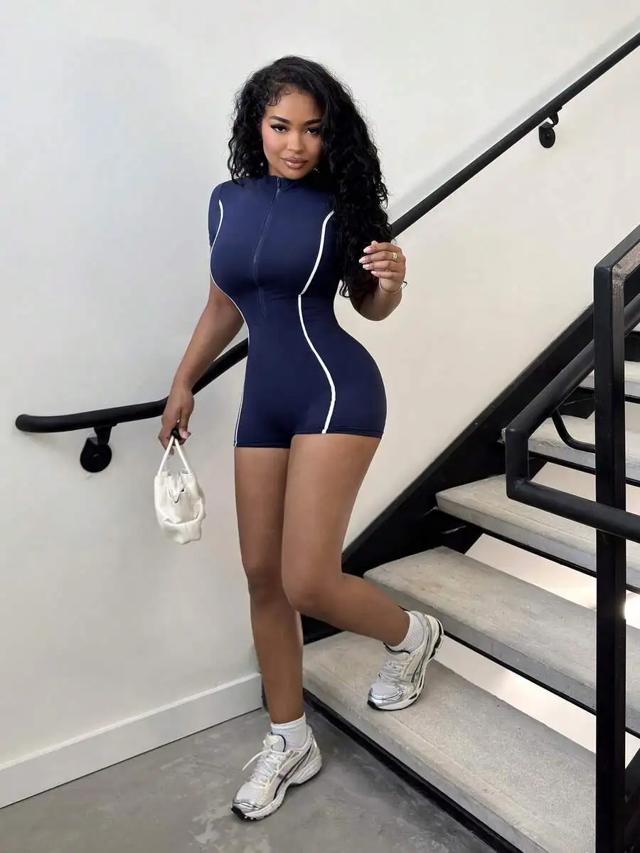 Summer Solid Color Sleeveless Jumpsuit Women Slim Elastic Casual Outdoor Yoga Workout One Piece Outfit
Summer Solid Color Sleeveless Jumpsuit Women Slim Elastic Casual Outdoor Yoga Workout One Piece Outfit