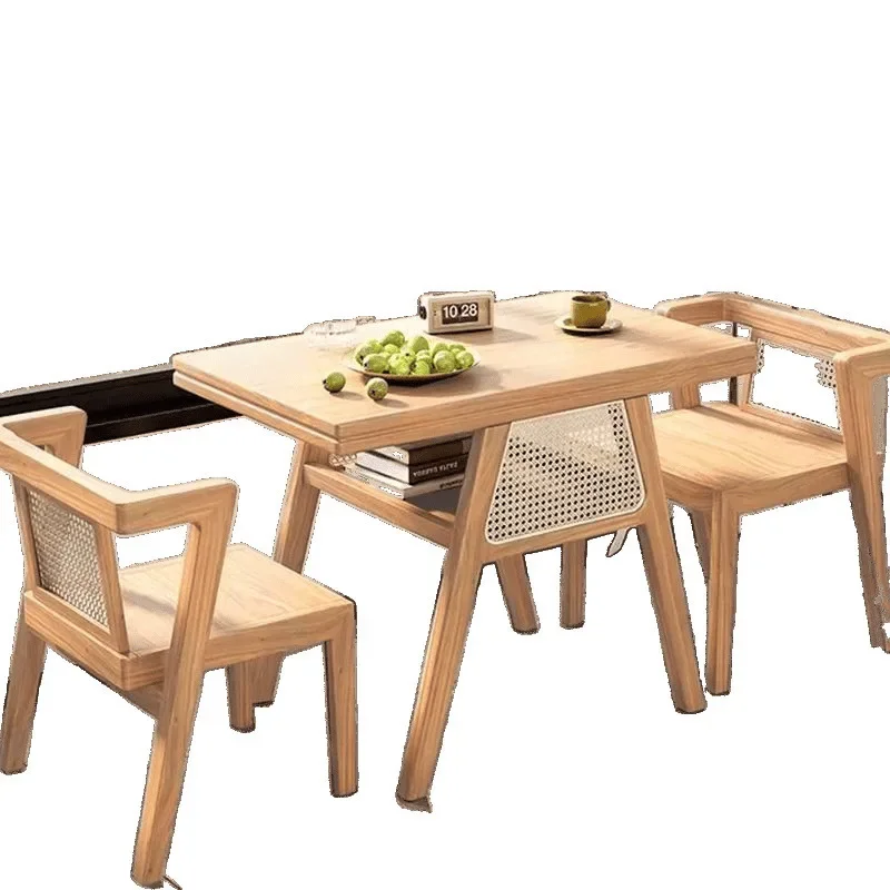 Balcony tea table desk combination leisure three-piece set, household solid wood tea drinking small apartment dining table is
Balcony tea table desk combination leisure three-piece set, household solid wood tea drinking small apartment dining table is