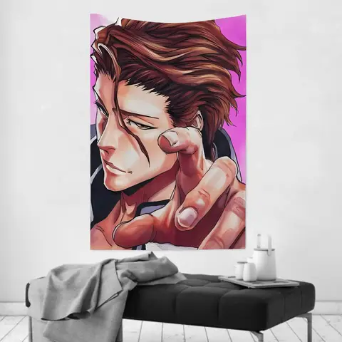 Sosuke Aizen Comics Bleach Tapestry Room Decor Wall Cloth Party Hanging Background Room Decor Baby Room