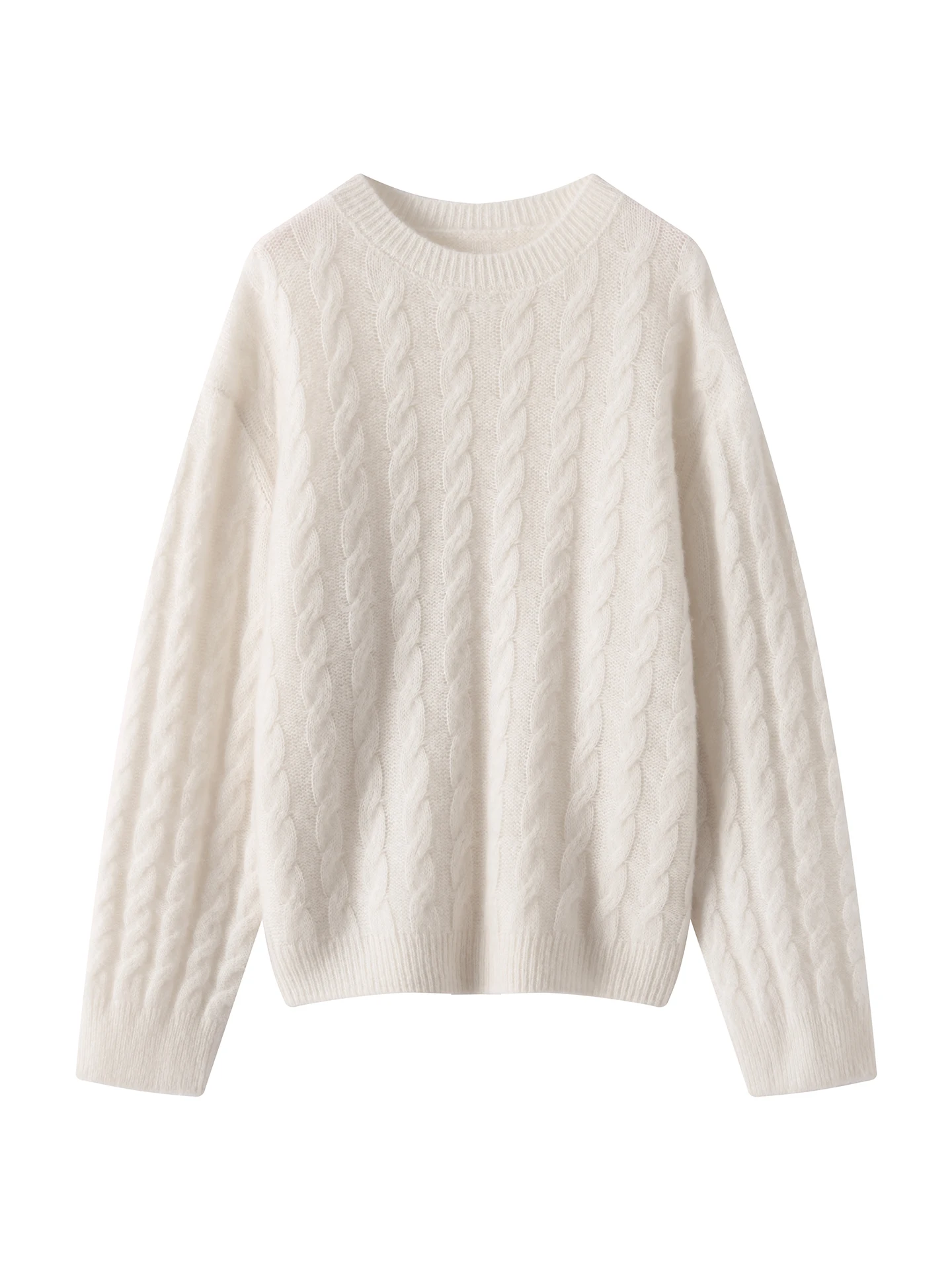 Silk Cashmere Sweater Fried Dough Twists Plug-in Long Sleeve Knitting Pullover Thick Winter Warm Sweater Woman Knit Tops
Silk Cashmere Sweater Fried Dough Twists Plug-in Long Sleeve Knitting Pullover Thick Winter Warm Sweater Woman Knit Tops