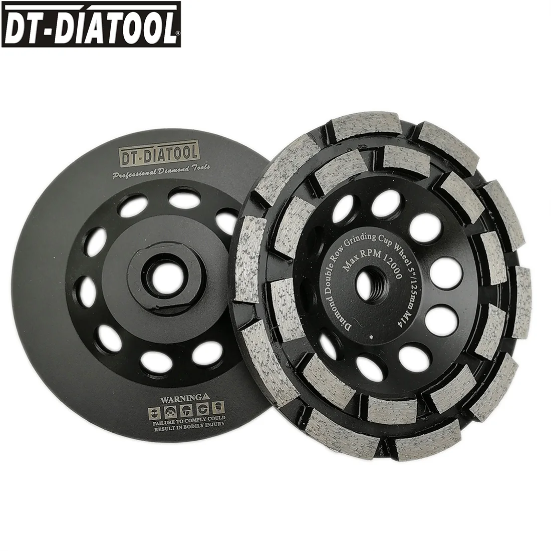 DT-DIATOOL-Diamond Grinding Wheel Double Row Cup M14 Thread for Concrete Hard Stone Granite Marble 1pc Diamond Cup Grindig Disc
DT-DIATOOL-Diamond Grinding Wheel Double Row Cup M14 Thread for Concrete Hard Stone Granite Marble 1pc Diamond Cup Grindig Disc