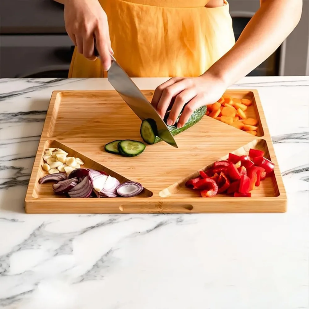 Bamboo Cutting Board for Kitchen - Reversible Wood Cutting Boards with Deep Juice Grooves, Ideal Charcuterie & Chopping for Meat
Bamboo Cutting Board for Kitchen - Reversible Wood Cutting Boards with Deep Juice Grooves, Ideal Charcuterie & Chopping for Meat