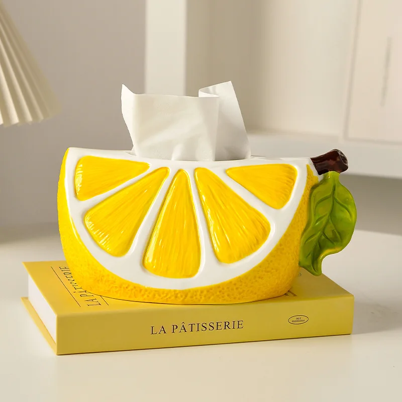 Cartoon Lemon Ceramic Tissue Box Home Living Room Desktop Decoration Fruit Lemon Pull-Out Tissue Box Modern Ceramic Tissue Box
Cartoon Lemon Ceramic Tissue Box Home Living Room Desktop Decoration Fruit Lemon Pull-Out Tissue Box Modern Ceramic Tissue Box