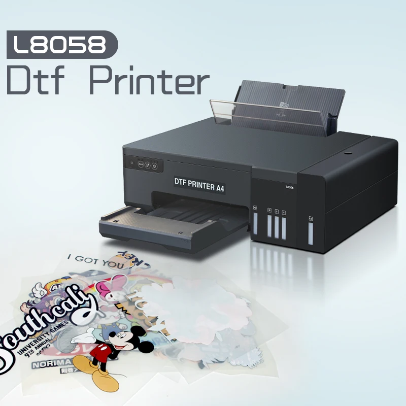 Small Business Use DTF Film Printer A4 L8058 DTF Printer for DIY Tshirt Logo Printing
Small Business Use DTF Film Printer A4 L8058 DTF Printer for DIY Tshirt Logo Printing