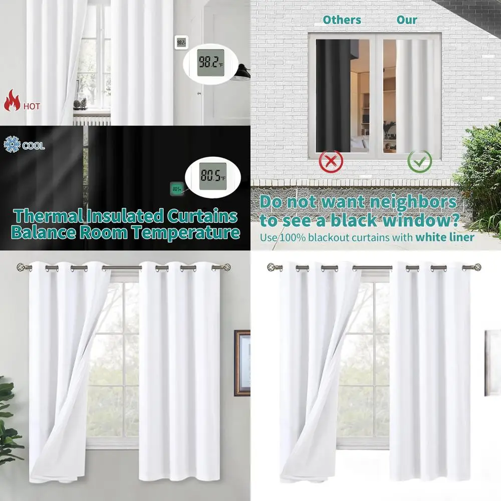 Шторы блэкаут для спальни, 63 дюйма, полное затемнение комнаты, термоизоляция, звукоизоляция, ширина панели 38 дюймов, комплект из 2 панелей
Шторы блэкаут для спальни, 63 дюйма, полное затемнение комнаты, термоизоляция, звукоизоляция, ширина панели 38 дюймов, комплект из 2 панелей