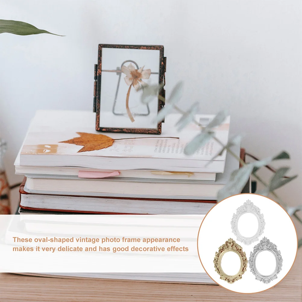 3Pcs Compact Resin Photo Frames Vintage Design Mini House Decor DIY Crafts Mini Picture Frame Small Picture Frames
3Pcs Compact Resin Photo Frames Vintage Design Mini House Decor DIY Crafts Mini Picture Frame Small Picture Frames