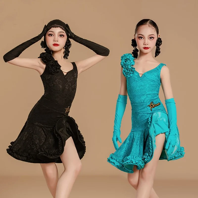 Kids Girls Latin Dance Costume New Training Performance Dancewear Backless Lace Fishbone Skirts Ballroom Practice Dresses
Kids Girls Latin Dance Costume New Training Performance Dancewear Backless Lace Fishbone Skirts Ballroom Practice Dresses