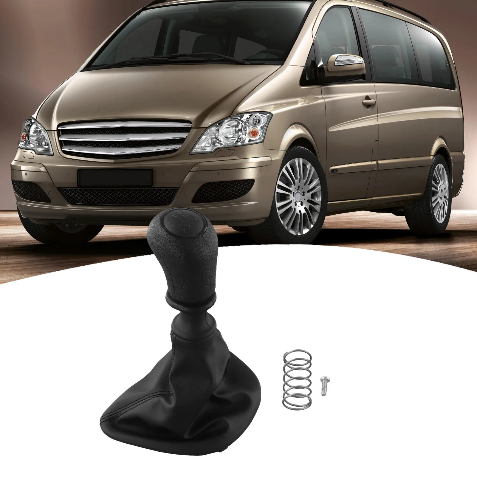 For Mercedes W639 VITO 2003 2010 6 Speed Manual Transmission Gear Shift Knob with PU Leather Cover Replacement
For Mercedes W639 VITO 2003 2010 6 Speed Manual Transmission Gear Shift Knob with PU Leather Cover Replacement