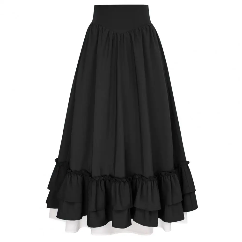 Lightweight High Waist Skirt Renaissance Ankle Length Skirt Medieval Gothic Victoria Style Maxi Skirt with Irregular for Stage
Lightweight High Waist Skirt Renaissance Ankle Length Skirt Medieval Gothic Victoria Style Maxi Skirt with Irregular for Stage
