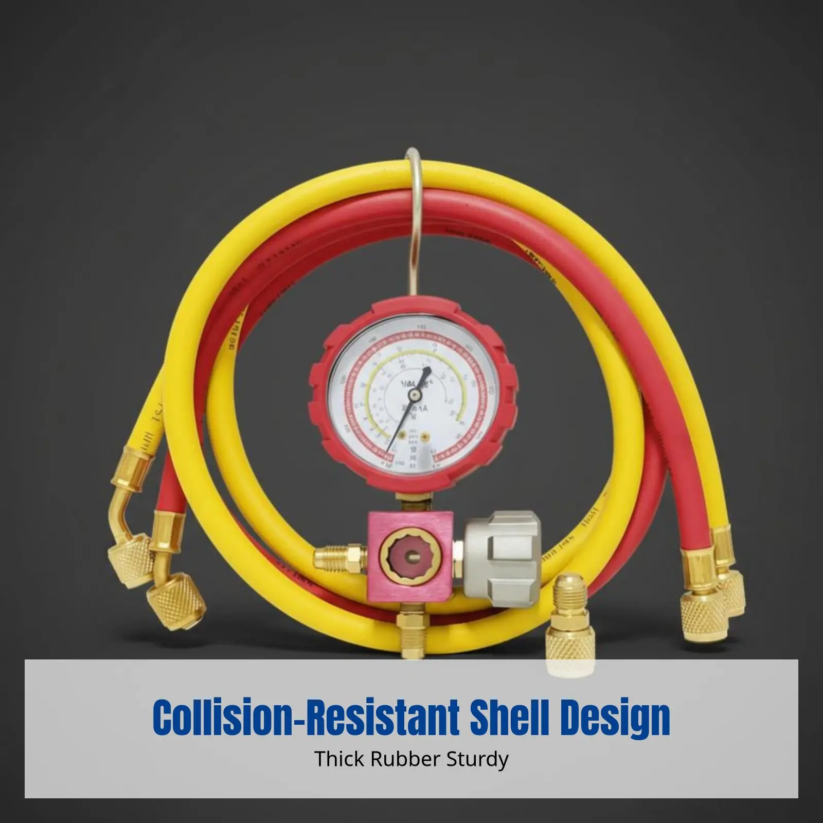 Dual Gauge Air Conditioner Pressure Gauge, R22 R410A, Diagnostic, Mechanical Double Mechanism, Durable
Dual Gauge Air Conditioner Pressure Gauge, R22 R410A, Diagnostic, Mechanical Double Mechanism, Durable