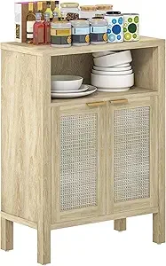 Rattan Sideboard Buet Cabinet with Storage, ern Accent Cabinet with 2 Doand Adjustable Shel, reestanding Buet Table or Entryway
Rattan Sideboard Buet Cabinet with Storage, ern Accent Cabinet with 2 Doand Adjustable Shel, reestanding Buet Table or Entryway