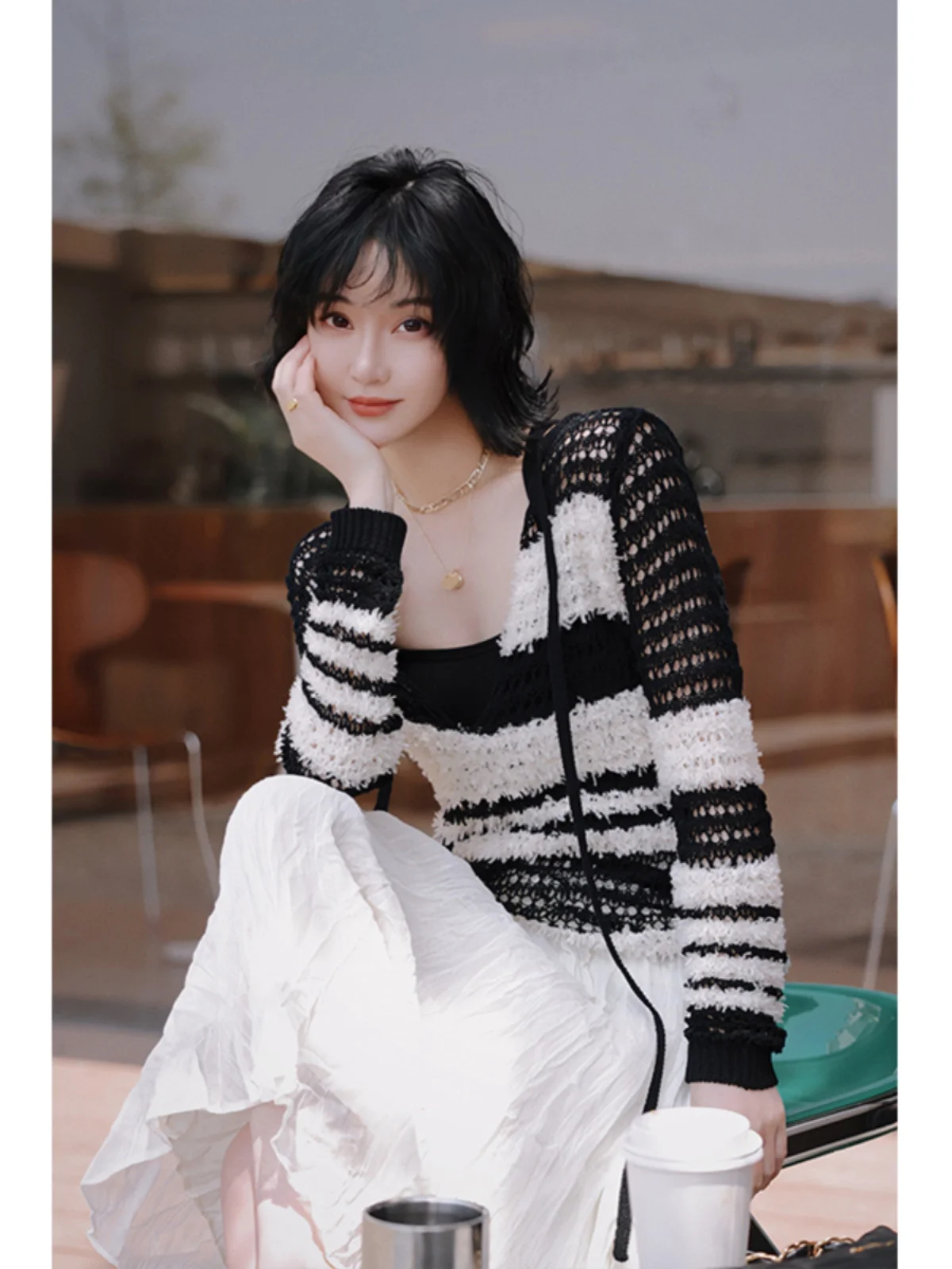 NANASTORE Women's Knitted Sweater V-Ne Loose Fit Bla White Versatile Sle Korean Faion Long Sve Autumn New Arrival
NANASTORE Women's Knitted Sweater V-Ne Loose Fit Bla White Versatile Sle Korean Faion Long Sve Autumn New Arrival