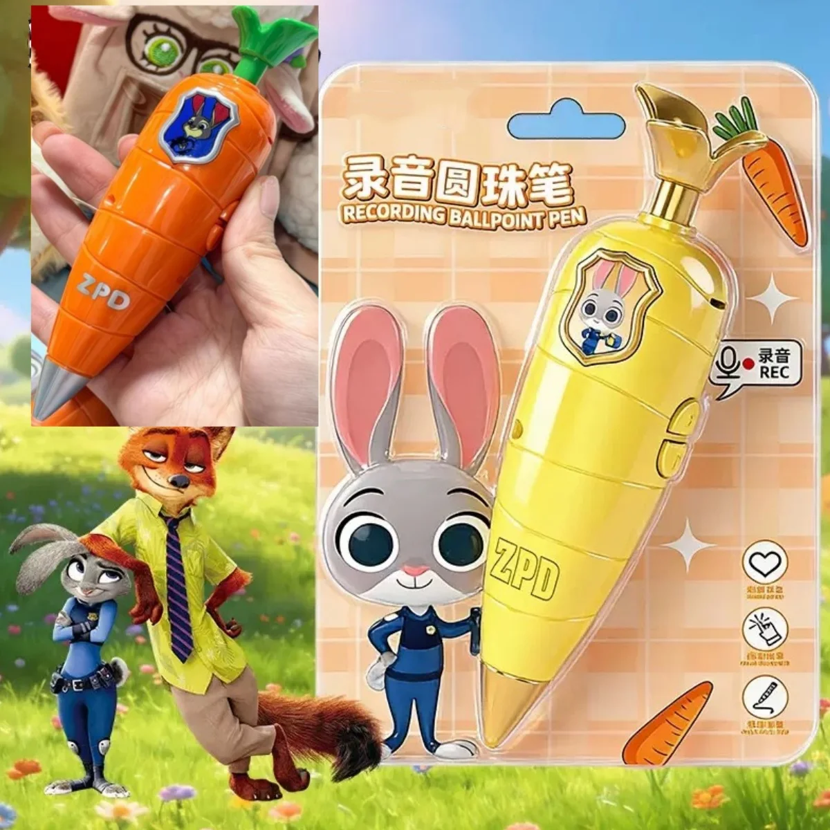 Zootopia Carrot Voice Recorder Cartoon Junedick Compact Voice Recorder Student Ballpoint Pen Peripheral Stationery
Zootopia Carrot Voice Recorder Cartoon Junedick Compact Voice Recorder Student Ballpoint Pen Peripheral Stationery