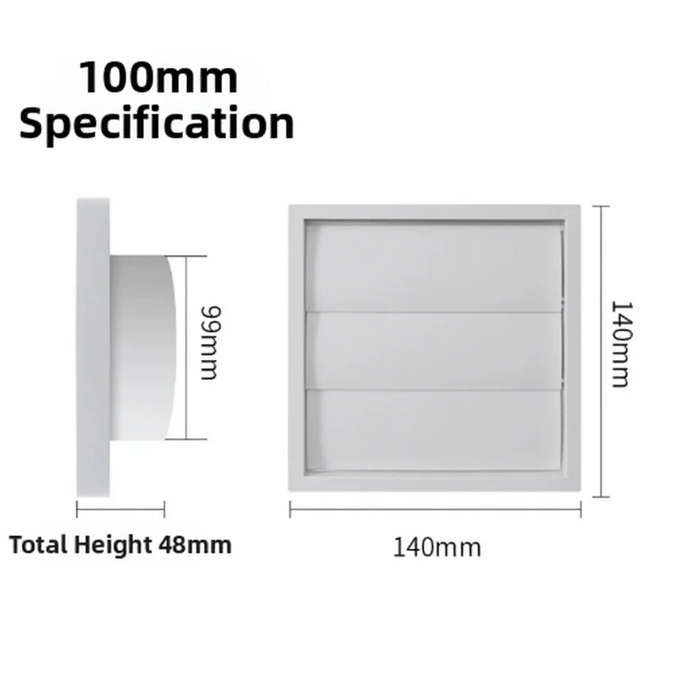 Ventilation Grille with Adjustable Slats and Fine Mesh Screen for 100mm Ducts ABS Construction 145mm 175mm White
Ventilation Grille with Adjustable Slats and Fine Mesh Screen for 100mm Ducts ABS Construction 145mm 175mm White