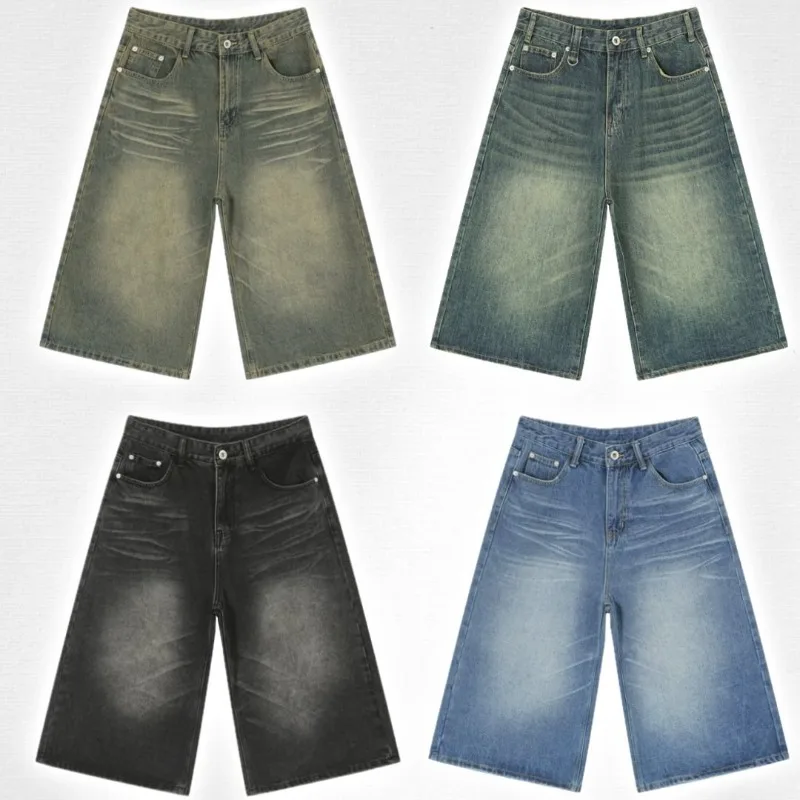 Retro Style Baggy Jeans Y2k Streetwear Hip Hop Casual Fashion Men Jeans Loose Straight Cylinder Cropped Shorts Unisex Version
Retro Style Baggy Jeans Y2k Streetwear Hip Hop Casual Fashion Men Jeans Loose Straight Cylinder Cropped Shorts Unisex Version