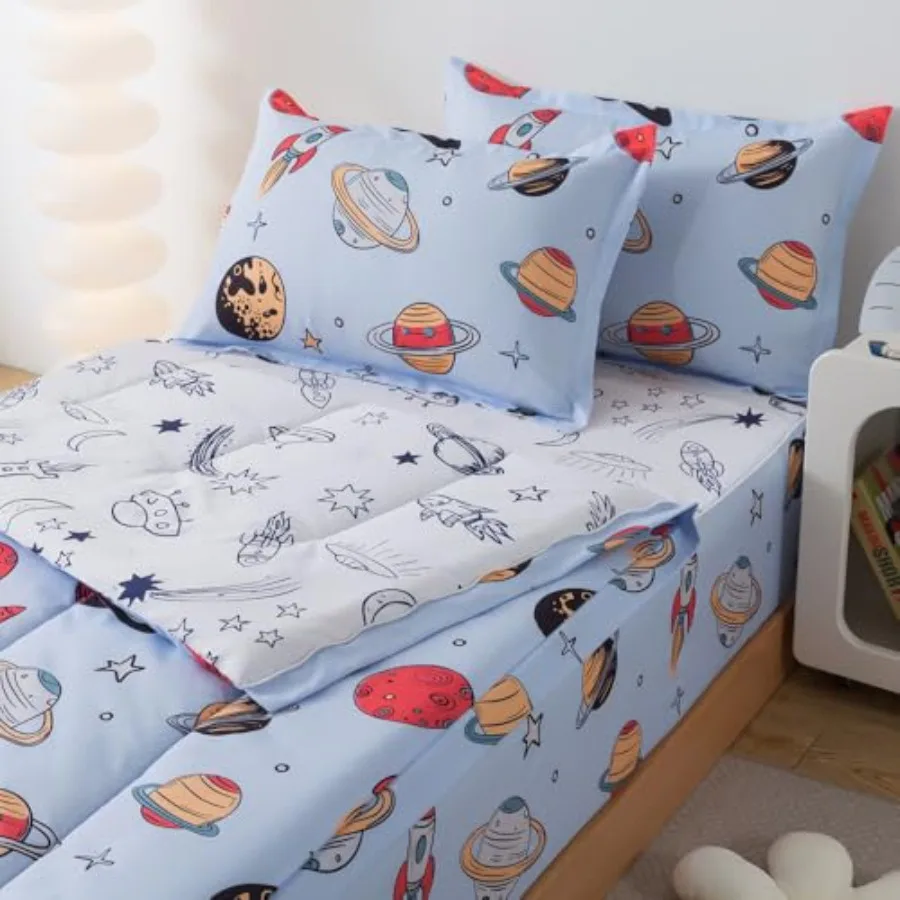 Zipper Twin Bedding Set for Boys Outer Space Comforter Zip Up Bedding Girls Planets All in One Zipper Bed Set with Rocket Sheet
Zipper Twin Bedding Set for Boys Outer Space Comforter Zip Up Bedding Girls Planets All in One Zipper Bed Set with Rocket Sheet