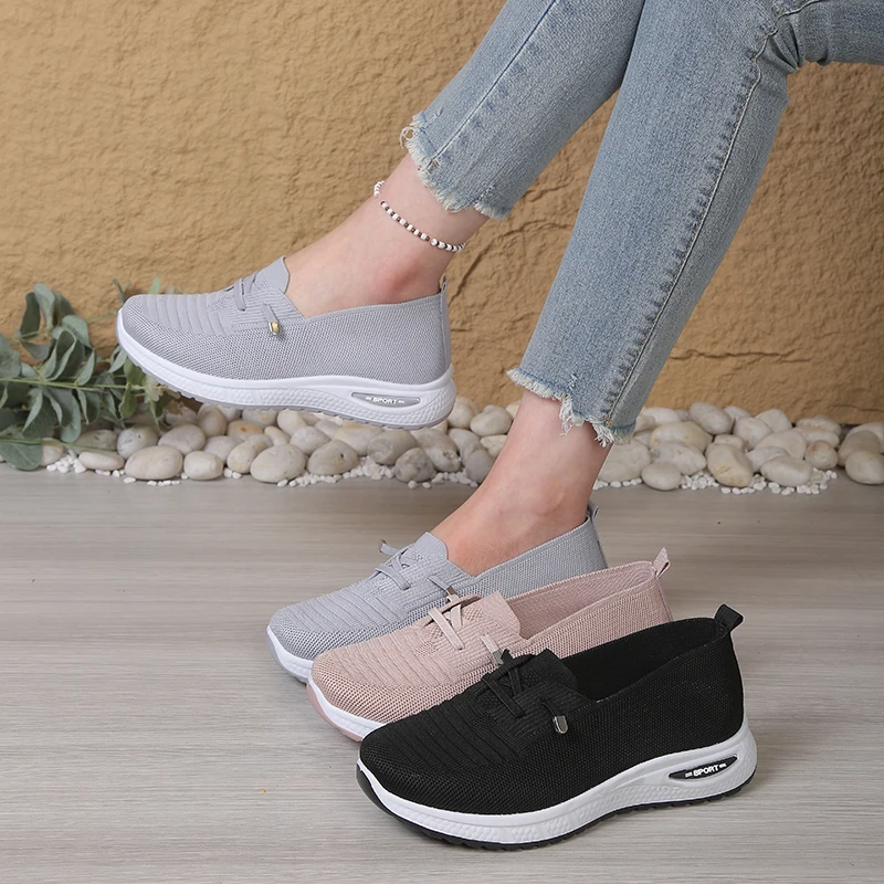 Ladies Slip On Knit Mesh Walking Shoes 1.18 Inch Height Increasing Non-Slip Lightweight Thick Sole Casual Sport Trainers
Ladies Slip On Knit Mesh Walking Shoes 1.18 Inch Height Increasing Non-Slip Lightweight Thick Sole Casual Sport Trainers