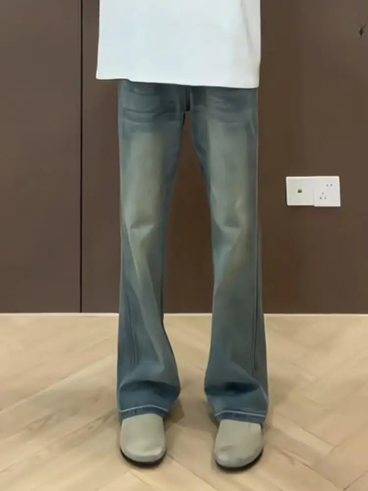Retro American High Street Washed Outdated Men's Jeans Knife Bell Bottoms Casual Loose Fit Denim Pants Autumn Style
Retro American High Street Washed Outdated Men's Jeans Knife Bell Bottoms Casual Loose Fit Denim Pants Autumn Style