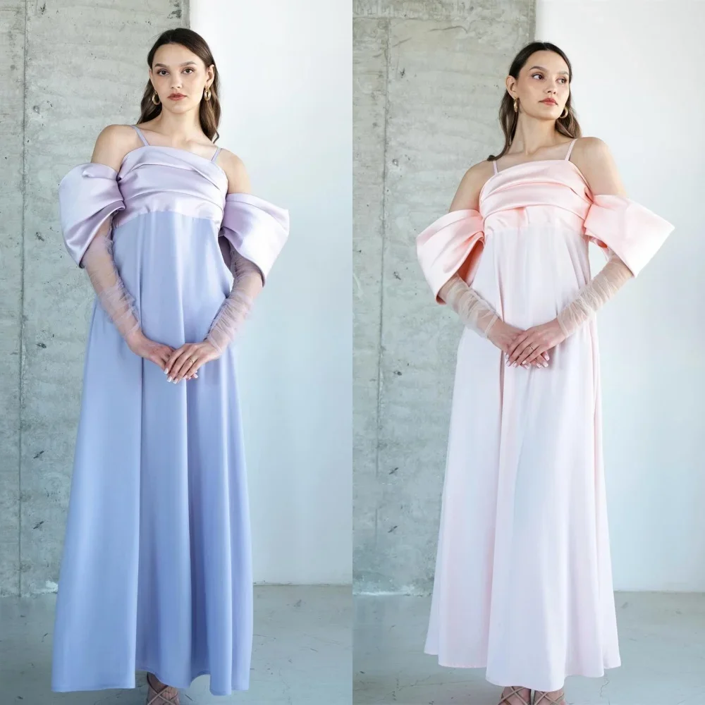 Customized Prom Gown Exquisite High Quality Evening Satin Draped Pleat A-line Spaghetti Strap Party Long Sleeve Dresses Women
Customized Prom Gown Exquisite High Quality Evening Satin Draped Pleat A-line Spaghetti Strap Party Long Sleeve Dresses Women