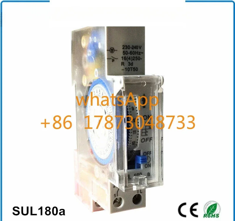 24-часовой механический таймер с аккумулятором DC 12 В 24 В постоянного тока, переключатель времени SUL180a
24-часовой механический таймер с аккумулятором DC 12 В 24 В постоянного тока, переключатель времени SUL180a