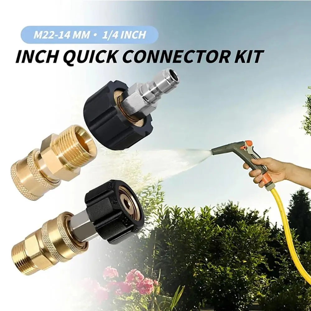 1Set M22-14mm/15mm to 1/4" Pressure Washer Adapter Set Couplers Swivel Adjustable Spray Sprinkler Quick Connector Quick Release
1Set M22-14mm/15mm to 1/4" Pressure Washer Adapter Set Couplers Swivel Adjustable Spray Sprinkler Quick Connector Quick Release