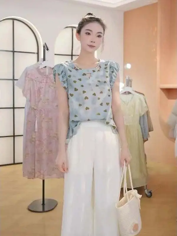 Slimming High Waist Two Piece Set Spring 2026 New Chinese Style Fashionable Women's Polyester Fiber round Neck Short Sleeve
Slimming High Waist Two Piece Set Spring 2026 New Chinese Style Fashionable Women's Polyester Fiber round Neck Short Sleeve