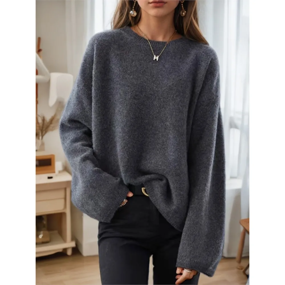 Fashion Knitted Sweater Long-sleeved Women's Tops New Autumn Winter Casual Loose Off The Shoulder O Neck Pullover Sweater Female
Fashion Knitted Sweater Long-sleeved Women's Tops New Autumn Winter Casual Loose Off The Shoulder O Neck Pullover Sweater Female