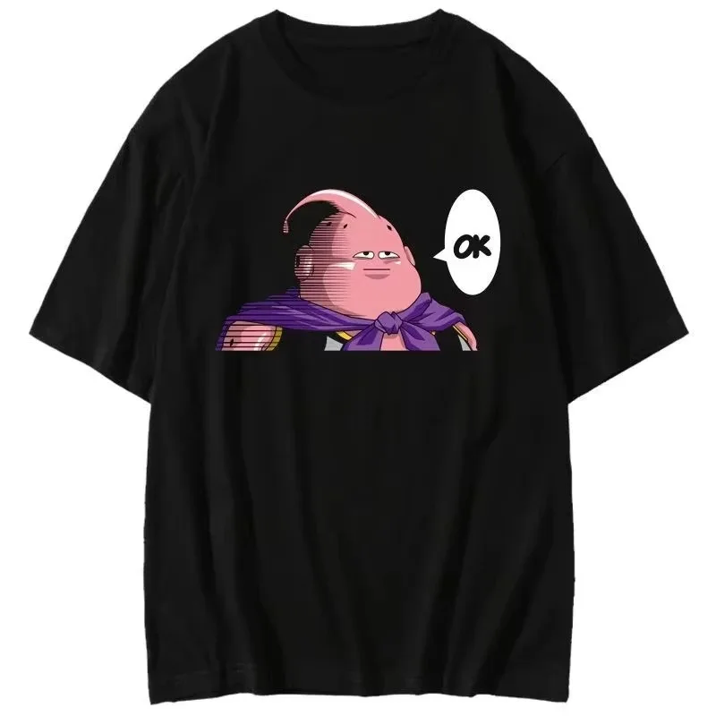 Retro Anime T-Shirt 2026 Summer Men Women New Loose Version Street Clothing Casual Majin Buu Cartoon Printed Parent Unseix Top
Retro Anime T-Shirt 2026 Summer Men Women New Loose Version Street Clothing Casual Majin Buu Cartoon Printed Parent Unseix Top