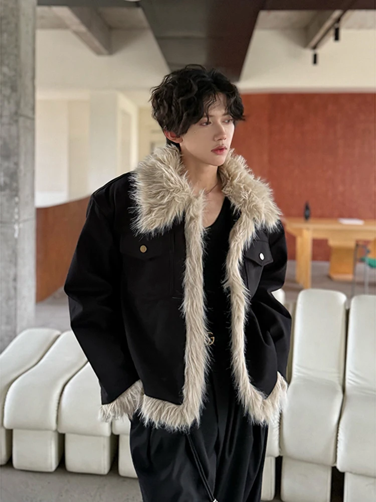 Thickened Autumn Winter Men's Jacket with Big Fur Collar Fragrance Style Outerwear Korean Style Cotton Polyester Composite Fiber
Thickened Autumn Winter Men's Jacket with Big Fur Collar Fragrance Style Outerwear Korean Style Cotton Polyester Composite Fiber