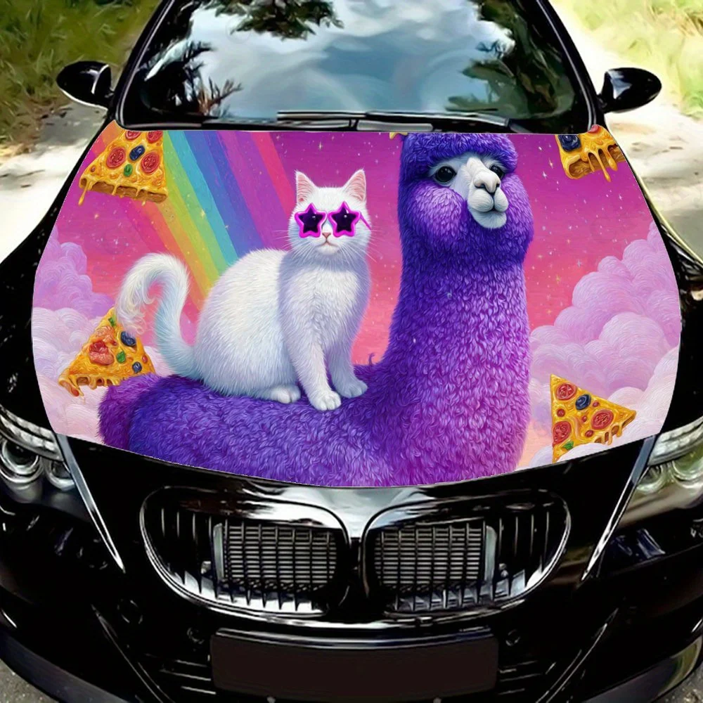Starry Cat & Alpaca Pattern car hood stickers, waterproof self-adhesive, scratch resistant, easy to stick, durable car PVC stick
Starry Cat & Alpaca Pattern car hood stickers, waterproof self-adhesive, scratch resistant, easy to stick, durable car PVC stick