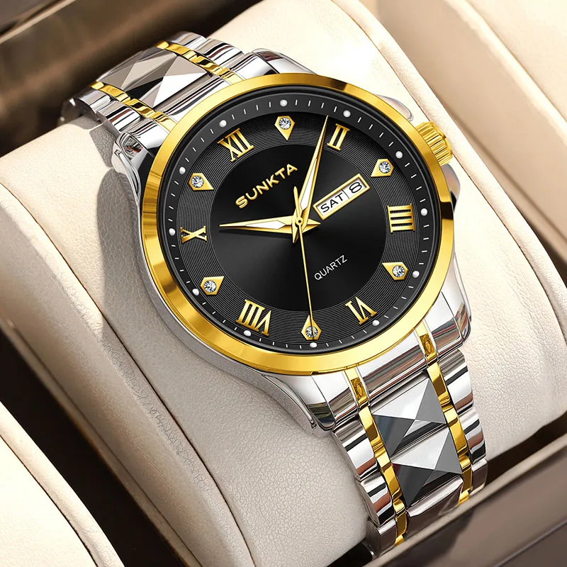 SUNKTA Fashion Quartz Wristwatches for Women Simple Stainless Steel Waterproof Ladies Quartz Watch Bracelet With Diamond Dial
SUNKTA Fashion Quartz Wristwatches for Women Simple Stainless Steel Waterproof Ladies Quartz Watch Bracelet With Diamond Dial