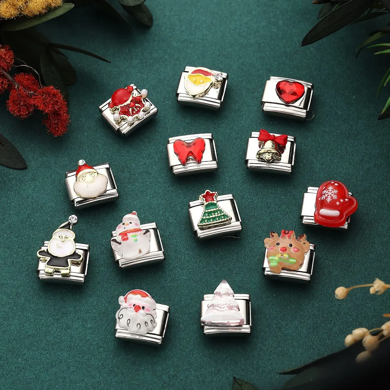 Christmas-Series Pendants fit 9mm Italian Charm Module Stainless Steel Elastic Bracelet for Woman Men Kid Christmas Present Gift
Christmas-Series Pendants fit 9mm Italian Charm Module Stainless Steel Elastic Bracelet for Woman Men Kid Christmas Present Gift